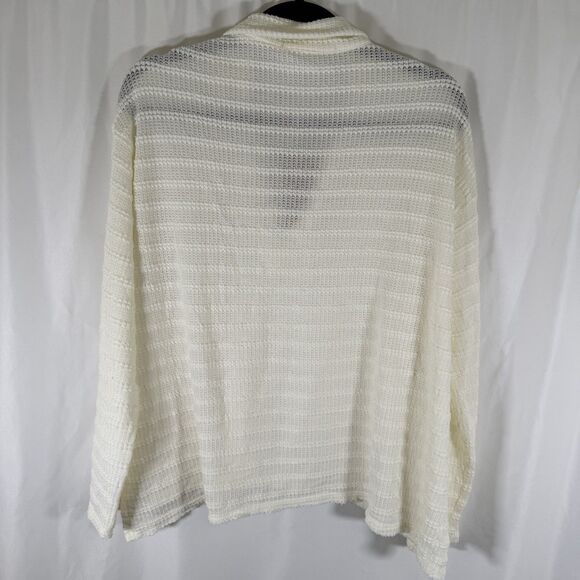 New Project Social T Swreater Women's Small Off White Knit Cotton Blend Pullover - Picture 8 of 10